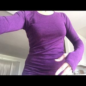 Lulu Lemon Swiftly Long Sleeve in purple